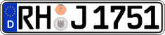 German license plate, Regular plates
