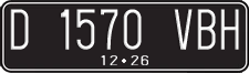License plate of Indonesia, Regular plates