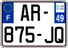 French license plate, SIV (ordinary)