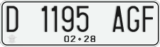 License plate of Indonesia, Regular plates