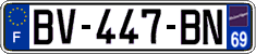 French license plate, SIV (ordinary)