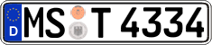 German license plate, Regular plates