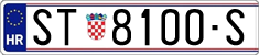 License plate of Croatia, Regular plates