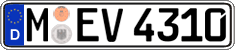 German license plate, Regular plates