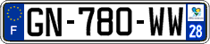 French license plate, SIV (ordinary)