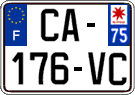 French license plate, SIV (ordinary)