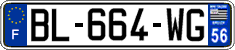 French license plate, SIV (ordinary)