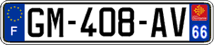 French license plate, SIV (ordinary)
