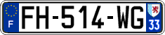French license plate, SIV (ordinary)