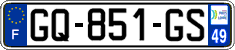 French license plate, SIV (ordinary)