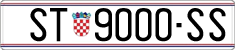 License plate of Croatia, Regular plates