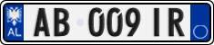 License plate of Albania, Cars (2011)