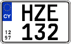 License plate of Cyprus, Regular plates