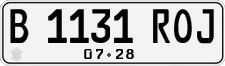 License plate of Indonesia, Regular plates