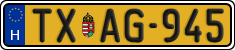 license plates of Hungary, Taxi (2022)