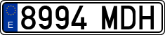 License plates of Spain, Ordinary (2000)