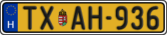 license plates of Hungary, Taxi (2022)
