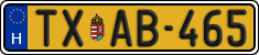 license plates of Hungary, Taxi (2022)