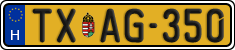 license plates of Hungary, Taxi (2022)