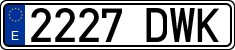 License plates of Spain, Ordinary (2000)