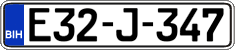License plate of Bosnia and Herzegovina, Regular plates