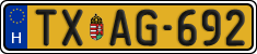 license plates of Hungary, Taxi (2022)
