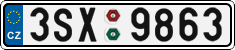 License plate of the Czech Republic, Cars (2001)