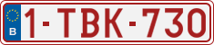 License plate of Belgium, Regular plates (2010)