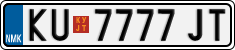 License plate of North Macedonia, Regular plates (2012)