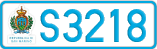License plate of San Marino, Cars (A1234)