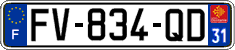 French license plate, SIV (ordinary)