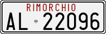 License plate of Italy, Trailers (1927 year series)