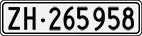 License plate of Switzerland, Cars