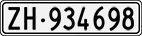 License plate of Switzerland, Cars