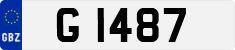 License plate of Gibraltar, Regular car plates (G 12345)