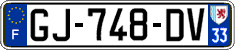French license plate, SIV (ordinary)
