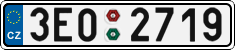 License plate of the Czech Republic, Cars (2001)