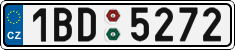 License plate of the Czech Republic, Cars (2001)