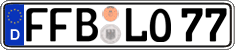 German license plate, Regular plates