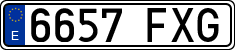 License plates of Spain, Ordinary (2000)