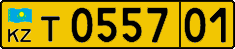 License plate Kazakhstan, Foreigners (2012)