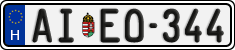 license plates of Hungary, Regular plates (2022)