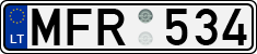 License plate of Lithuania, Cars
