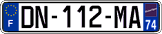 French license plate, SIV (ordinary)