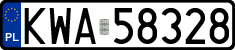 License plates of Poland, Regular car plates