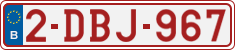 License plate of Belgium, Regular plates (2010)