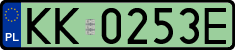 License plates of Poland, Electric vehicles
