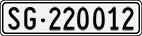 License plate of Switzerland, Cars