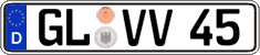 German license plate, Regular plates