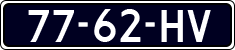 License plate of the Netherlands, Cars
